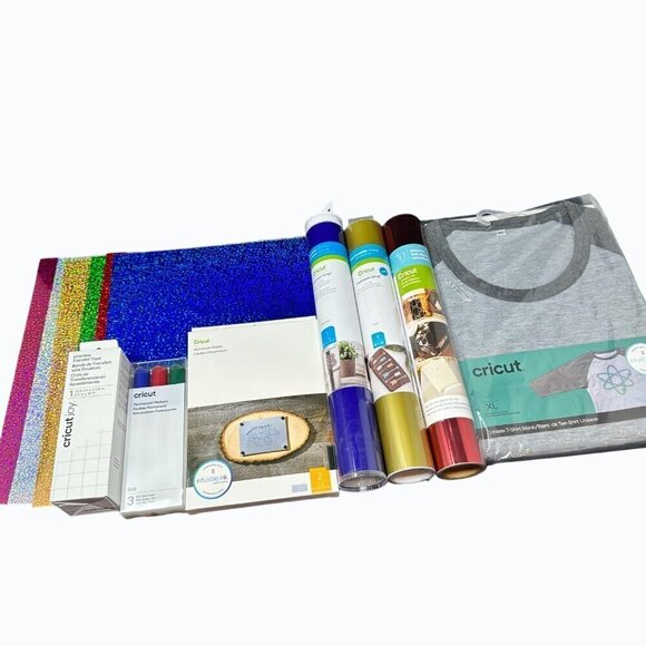 Cricut Lot Vinyl Holographic Foil Aluminum Marker Tape Starter Beginner Set Gift - Picture 2 of 12